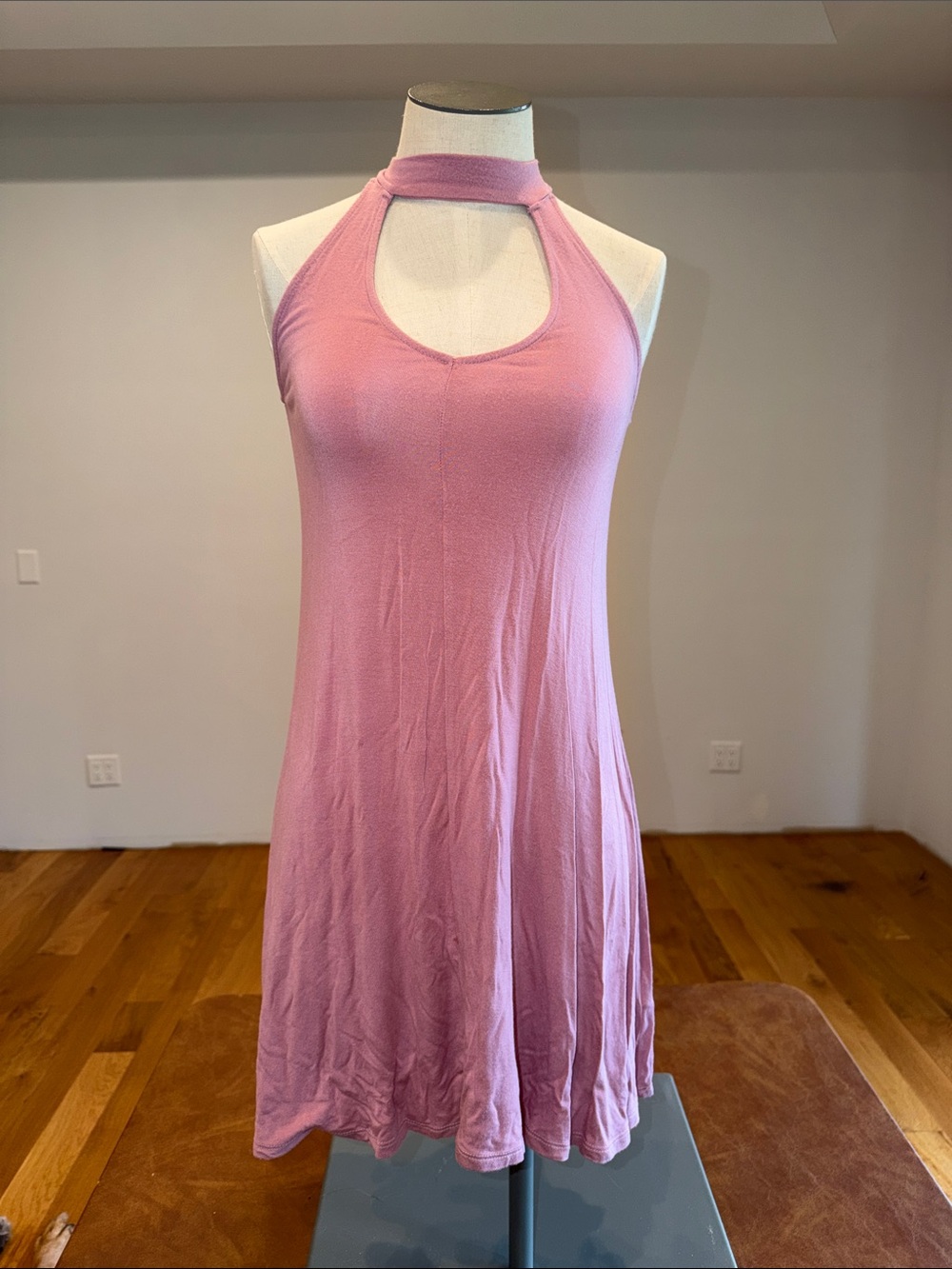 Charlotte Russe Pink Halter Keyhole Mini Dress